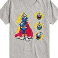 thumbnail image 3 of Sesame Street - Super Grover Grid - Toddler and Youth Short Sleeve Graphic T-Shirt, 3 of 5