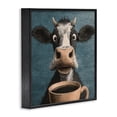 thumbnail image 2 of Stupell Industries Contemporary Grumpy Cow & Coffee Black Framed Giclee Art, 12 x 12, by The Wands Want, 2 of 8