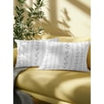 thumbnail image 5 of Outdoor Pillows Waterproof, Modern Minimalist Bedding Throw Pillows with Insert for Couch Sofa Bed, Rustic Leaves Vertical Stripes Gray 12x20 Inch Pillowcases Decorative Camping Patio Pillow Set of 2, 5 of 8