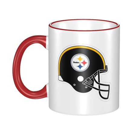

Pittsburgh_Steelers 11 Oz Originality Coffee Mugs Large Water Mugs With Handle Porcelain Coffee Cup Thank You Gifts For Mom Dad And Friends Red