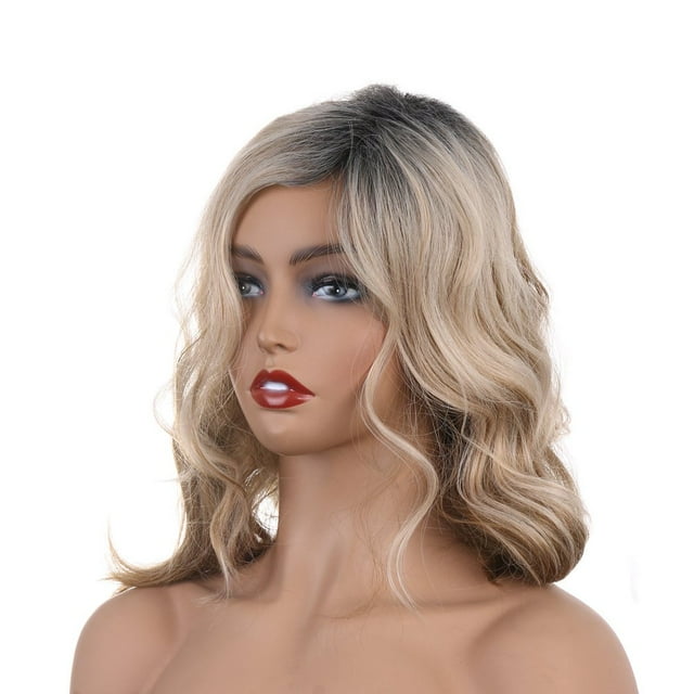 Fashion Black To Gold Wave Partial Big Curly High Temperature Wire
