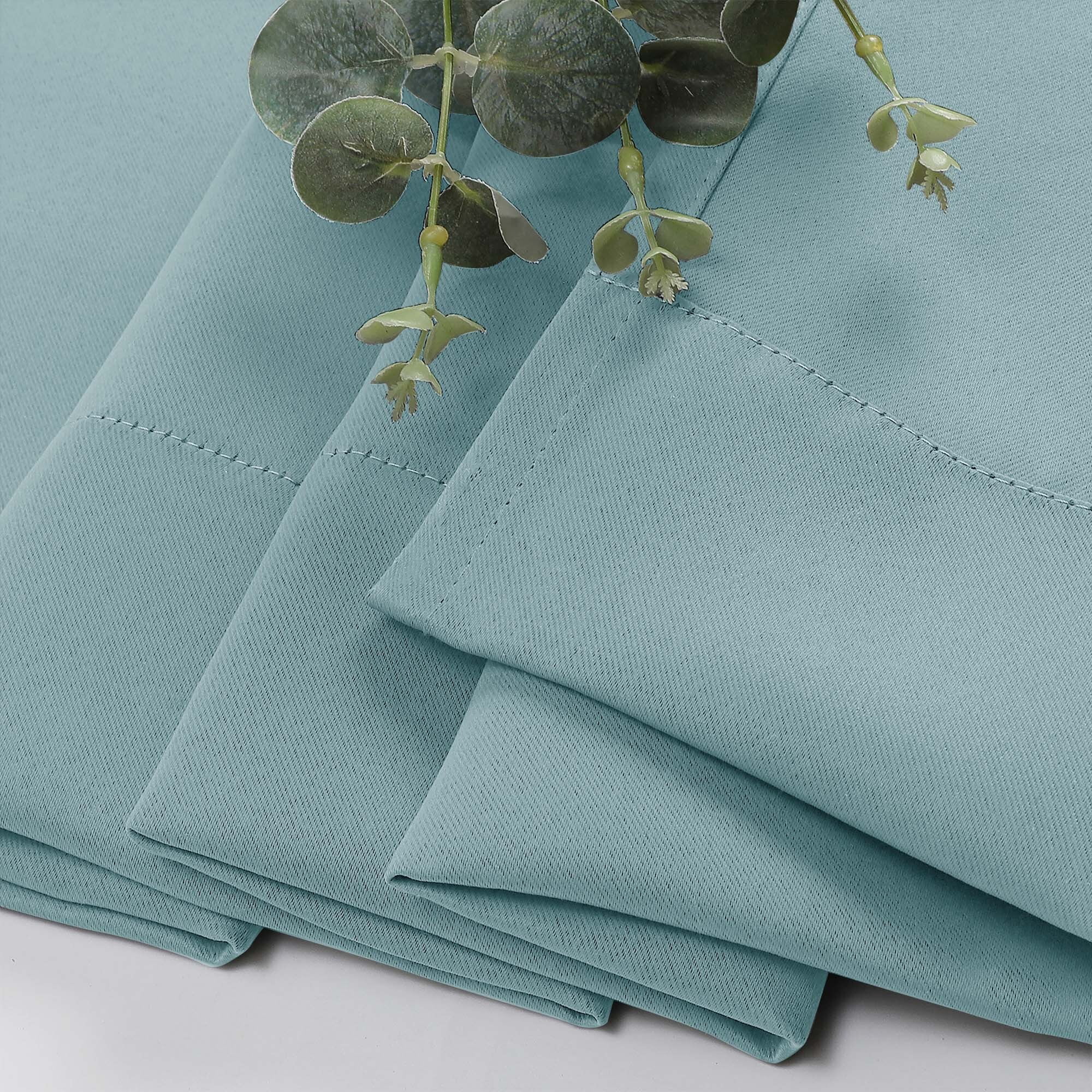 OVZME 2 Panel Blackout Curtains for Small Window, 54 inch Long Short Curtains for Bedroom, Thermal Insulated Energy Saving Room Darkening, W40 x L54 inch, Aqua Blue