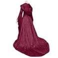 thumbnail image 4 of Vestido de novia sencillo de estilo retro medieval para mujer, túnica con capucha de 4 colores, vestido de cosplay, 4 of 4