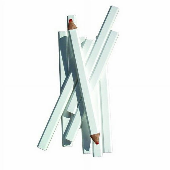bon 84-843 7-inch carpenter pencil, red medium lead with white casing, 72-pack