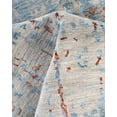 thumbnail image 2 of Ikat One-of-a-Kind Hand-Knotted Area Rug - Blue, 8' 1" x 9' 9", 2 of 9