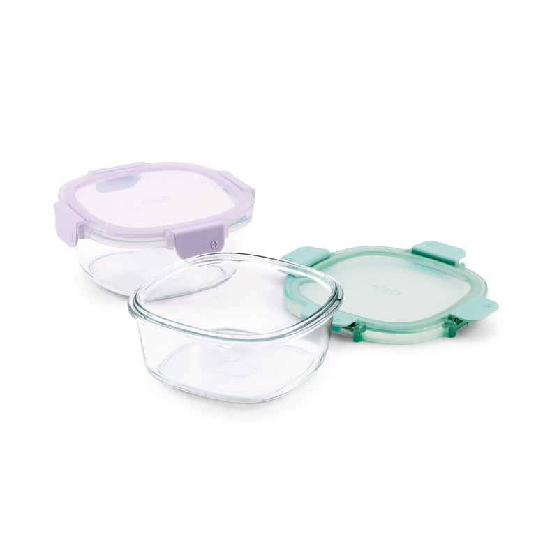 Ello Color Lock 3.4 Cup Round Glass Meal Prep Containers 2-Pack photo 5
