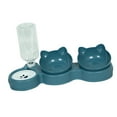 thumbnail image 4 of Juego de Cuencos para Gatos Salvador 3 en 1 con Botella de Agua Automática Azul claro, 4 of 6