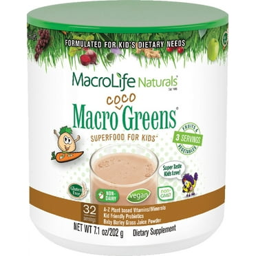 MacroLife Naturals Jr. Macro Coco-Greens Kids Complete Superfood 32 Servings / 7.1 oz