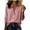 Pink, variant on LIaqionyy Women's Cotton Linen Button down Shirt 3/4 Sleeve Collared Tops V Neck Solid Color Casual Blouses with Pocket