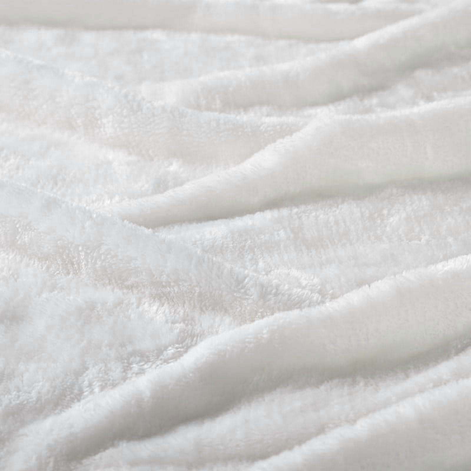 Superior Super Soft Plush Fleece Blanket 90" x 106", Bed & Couch Blankets, King, White