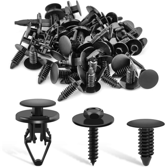 GOOACC 45Pcs Radiator Yoke, Fender Bumper Shield Retainer Hex Head Tapping Screw Bumper Fascia Flares Air Dam Retainer for Ford Buick Cadillac Dodge