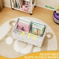 thumbnail image 3 of HAIDAIYA Wood Kids Bookshelf, Montessori Bookcase with 2 Adjustable Dividers, for Nursery Rooms & Classroom, Child Book Shelves and Toy Storage, Small Toddler Book Rack, White - Big Size, 3 of 8