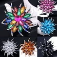 thumbnail image 2 of AYYUFE 5PCS Wedding Bridal Large Flower Shiny Rhinestone Lady Scarf Brooch Pin Jewelry Decor, 2 of 8