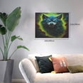 thumbnail image 2 of Balery Fluorescent Wolf Pattern Canvas Decorative Picture – 30x40in Premium Wall Art, Modern Canvas Print for Home Decor（Horizontal）, 2 of 6