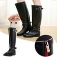 thumbnail image 5 of YLYL Rain Boots for Women Waterproof Wide Calf Pull on Outdoor Garden Rubber Knee High Boots, 5 of 9
