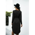 thumbnail image 5 of Women's Long Sleeve Midi Shirt Dress, 5 of 5