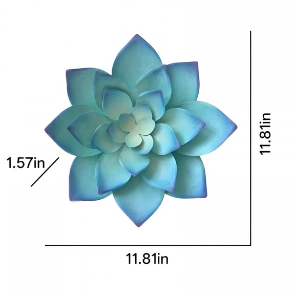 LAMIRO Large Metal Flower Wall Decor 14inch Flower Art Wall Hanging for Indoor Outdoor Home Bedroom Garden
