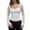 0702LiWhite, variant on Women Long Sleeve Cropped T Shirts Trendy Fall Square Neck Slim Fit Lace Tops Causal Solid Going out Tees Base Layer 0702LiRed S