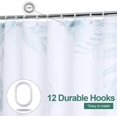 thumbnail image 2 of Green Tropical Leaves Plant Shower Curtains for Bathroom, 72" x 72" Spring Natural Plant Weighted Hem Waterproof Fabric Shower Curtain Set with 12 Hooks, 2 of 6