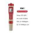 thumbnail image 2 of 4 in 1 PH Meter PH/TDS/EC/Temperature Meter Digital Water Quality Monitor Tester for Pools Drinking Water Aquariums, 2 of 7