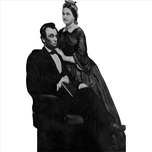H25947 Abraham Lincoln and Wife First Lady Mary Cardboard Cutout Standee Standup