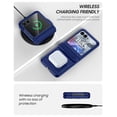 thumbnail image 3 of Vizvera para Motorola Razr 50 Ultra/Razr 60 Pro Funda Tipo Armadura para Teléfono, con Cubierta de Bisagra, Protector de Pantalla Integrado, Funda a Prueba de Golpes con Carga Inalámbrica - Azul, 3 of 9