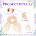 thumbnail image 3 of Uxcell 4Pcs Scrunchies de Lazo, Lazos para el Cabello de Poliéster Cinta de Satén Elástica con Sujetadores de Bufanda de Coleta con Lazo para Mujeres y Niñas, Uso Diario, Fiesta, Blanco Lechoso, 3 of 7