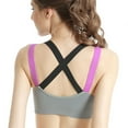 thumbnail image 3 of yillto Women Sport Bra Workout Gym Activewear Bras Strappy Cropped Padded Seamless Exercise Running Bras, 3 of 3