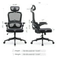thumbnail image 3 of SIHOO M102C Ergonomic Office Chair, Dual High Back Desk Chair, Adjustable Lumbar Support, 3D Armrests & 2D Headrest Computer Chair,  Comfort Mesh Task Chair , 300lbs, 3 of 10