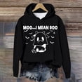 thumbnail image 4 of WEAIXIMIUNG Sweatshirts d'Automne pour Femmes Plus Décontracté Je Veux Dire Imprimé Vache Manches Longues Sweat à Capuche, 4 of 4