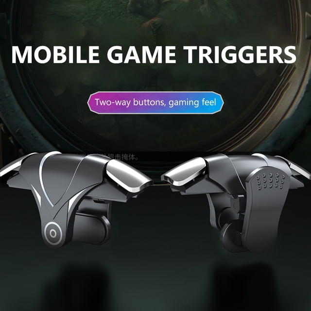 2x Controlador de juego mecánico de 4 dedos Botón de disparo bidireccional para PUBG Universal Accesorios Electrónicos