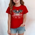 thumbnail image 2 of mgoYE 250th Anniversary Gifts USA T-Shirt Boys Girls 4th of July Shirt Girls Boys 250 Years American Anniversary Shirt American Flag Stars Fireworks Graphic Tee Tops(Red,7-8 Years), 2 of 5