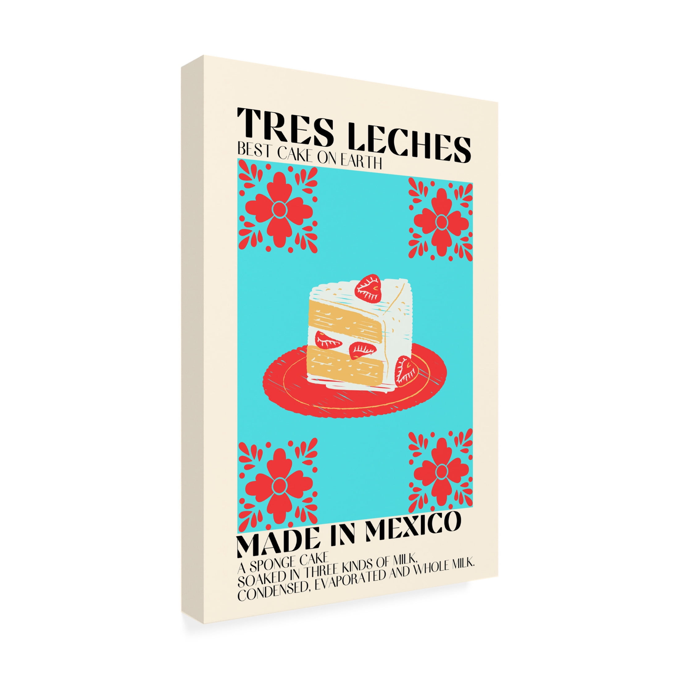 Canvas Wall Art - Gaec Studio 'Tres Leches' Wall Art for Living Room, Bedroom, or Office Décor by Trademark Fine Art - 22 x 32 Inches