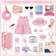 thumbnail image 2 of Set de viaje Doll Suitcase XFBB con 26 accesorios para 18 pulgadas, 2 of 7