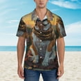 thumbnail image 2 of Susaid Flower Field Cute Bulldog Print Short Sleeve Shirts Button Down Casual Shirts Summer Beach Aloha Button Down Short Sleeve for Men ,Small, 2 of 7