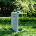 thumbnail image 3 of Outdoor End Table Aluminum C-Shaped Side Table Weather Resistant Patio Side Tables,White, 3 of 5