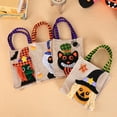 thumbnail image 4 of maskred Halloween Candy Bags Household Wrapping Container Adorable Pattern Linen Fabric DIY Dessert Gift Pouch Party Supplies Pumpkin pattern 1Set, 4 of 6