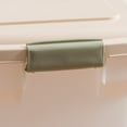 thumbnail image 6 of IRIS USA 42 Lbs / 55 Qt WeatherPro Airtight Pet Food Storage Container with Attachable Casters, For Dog Cat Bird and Other Pet Food Storage Bin, Keep Fresh, Translucent Body, Clear/Almond, 6 of 7