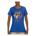 thumbnail image 2 of Wild Bobby Betty Boop Winking Girl Power Femenist Betty Boop Womens T-Shirt, Royal, 3X-Large, 2 of 5
