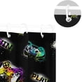 thumbnail image 5 of Coolnut Gamepad Controller Shower Curtain Bathroom Decor Watercolor Shower Curtain Sets Fabric Cloth Bathroom Curtains with Hooks 60x72 Inch, 5 of 6