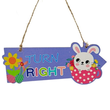 

Easter Day Decoration Wooden Cartoon Bunny Rabbit Welcome Sign Children s Bedroom Door Hanging Pendants Kids Easter Party Decors
