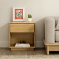 thumbnail image 2 of EYYTHUNG Modern Nightstand Wood End Side Table, Farmhouse Accent Night Stand Bedside Table, Natural Oak, 2 of 7