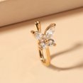 thumbnail image 3 of Nose Ring Butterfly Rhinestones Jewelry Simple Electroplating Nose Cuff Septum Nose Jewelry, 3 of 7