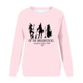 thumbnail image 4 of YVNAURA Women's Vintage Witch Sweatshirt Halloween Graphic Pullover Salem Witch Trials Crewneck Long Sleeve Oversized Casual Fall Spooky Season Top Witchy Gift 1 Pack, Pink,L, 4 of 4