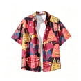 thumbnail image 5 of Men's Hawaiian Shirts Button Down Short Sleeve Tropical Print Casual Summer Beach Vacation Aloha Shirt,Sizes XS-XL, 5 of 5