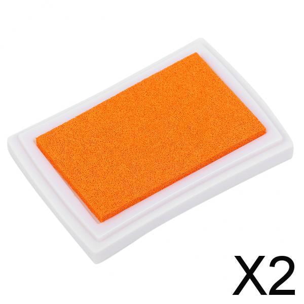 2 Almohadillas De Tinta Corea Papelería Manualidades DIY Para Papel Tela Madera Naranja Y Amarillo 2 piezas