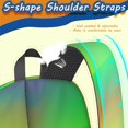 thumbnail image 5 of 17 Inch Lightweight Backpack,PVC Waterproof Oxford Fabric, Ergonomically Designed, with Large Capacity, Aurora Wave Print, 5 of 5