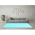 thumbnail image 3 of Ahgly Company Indoor Rectangle Solid Light Blue Modern Area Rugs, 2' x 4', 3 of 4