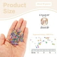 thumbnail image 2 of 1600Pcs Glass Seed Beads, 2mm 11/0 Loose Mini Beads with Hole, Bulk Craft Spacer for Jewelry Making, Champagne AB, 2 of 7