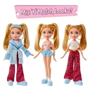 Bratz Slumber Party Cloe Fashion Doll with 2 Sets of Pajamas, Plush, and Accessories